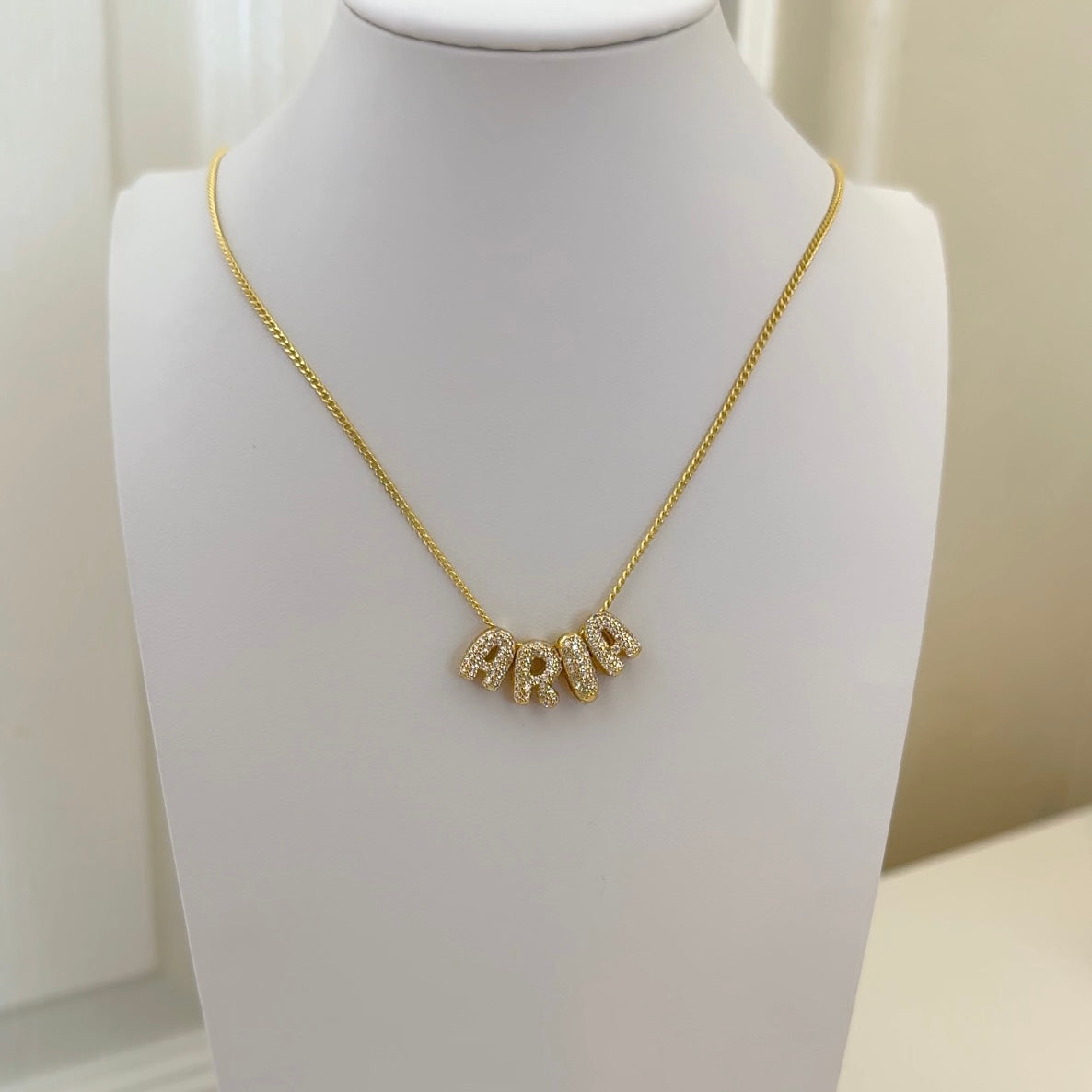 Bubble Letters Customizable Necklace