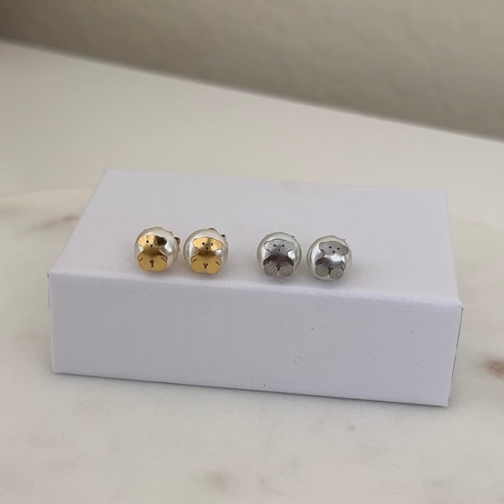 Bear Pearl Earrings