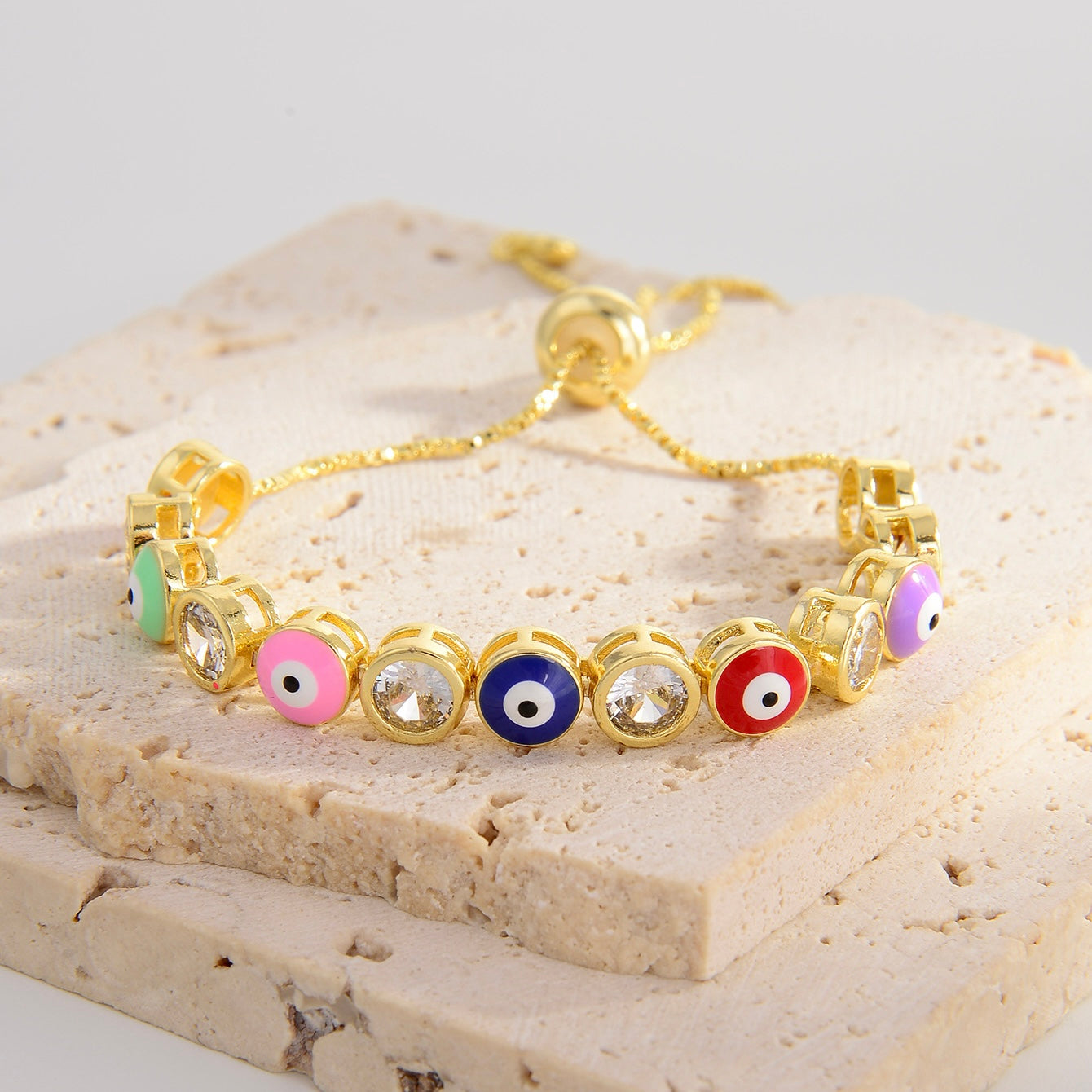 Evil Eye Colorful Adjustable Bracelet