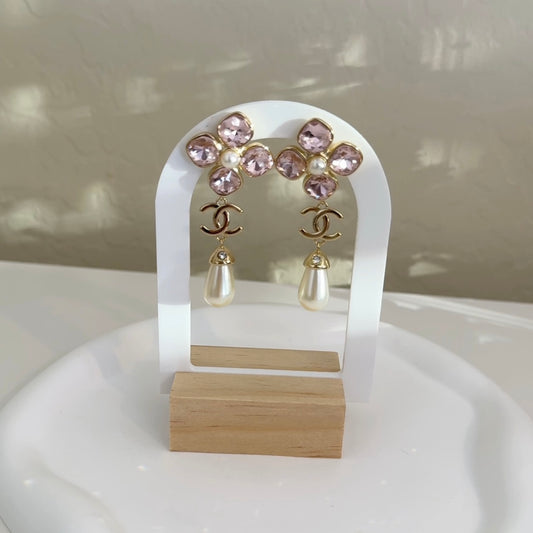 Pink Stone Earrings