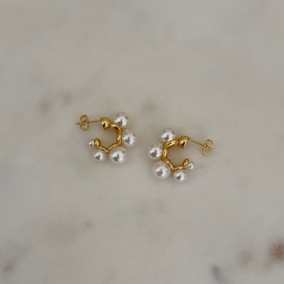 Pearl Hoop Earrings