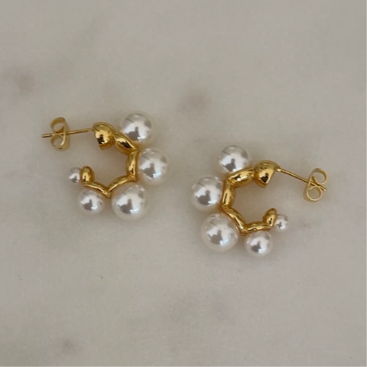 Pearl Hoop Earrings