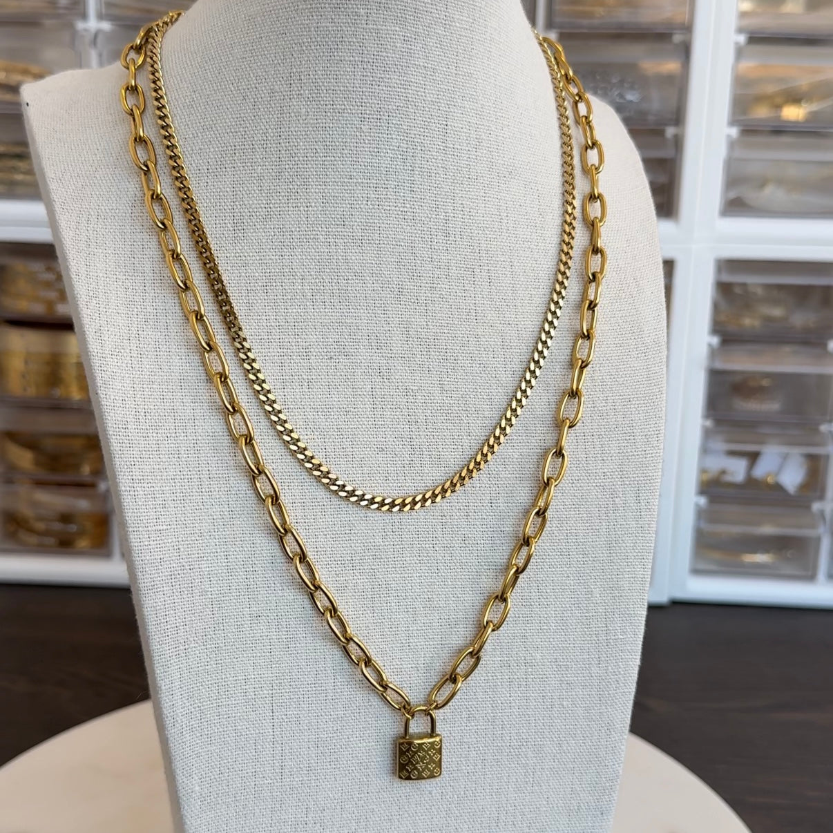 Double Lock Necklace