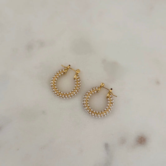 Mini Pearl Hoop