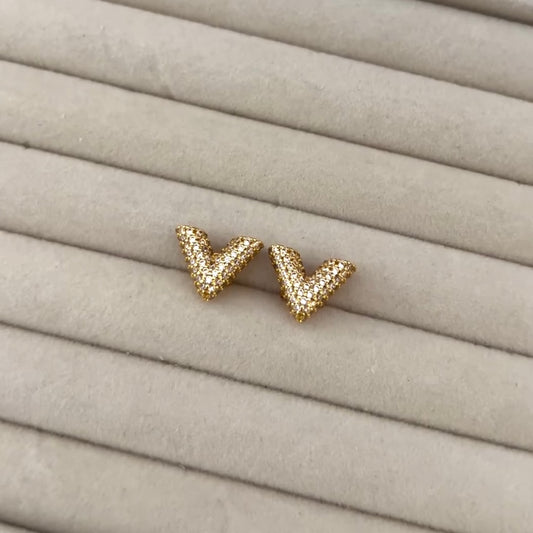 V Bling Earrings