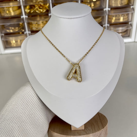 Bubble Initial Necklace